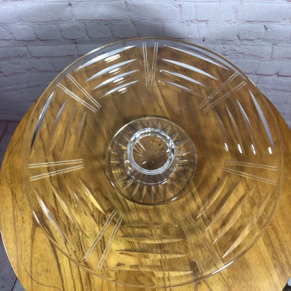 Stuart Crystal England Round Clear Glass Cake Pedestal Dish - Picture 4 of 6
